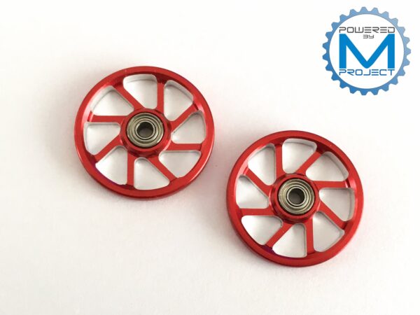 MRH-02 (HG 19mm Aluminum Ball-Race Rollers Ringless/Red)