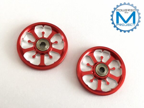 MRH-07 (HG 19mm Aluminum Ball-Race Rollers Ringless/Red)