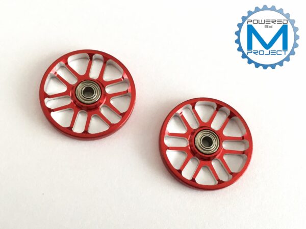 MRH-05 (HG 19mm Aluminum Ball-Race Rollers Ringless/Red)