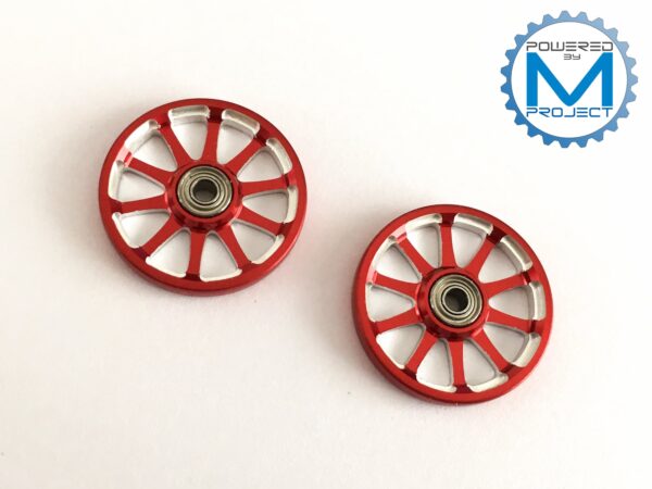 MRH-09 (HG 19mm Aluminum Ball-Race Rollers Ringless/Red)