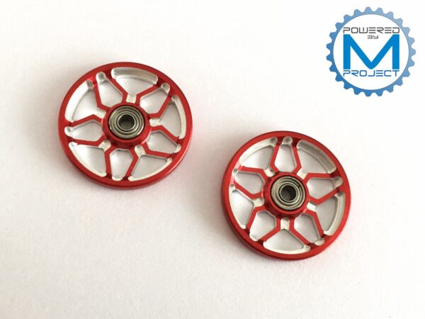 MRH-12 (HG 19mm Aluminum Ball-Race Rollers Ringless/Red)