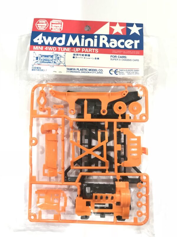 TAMIYA 94315 Reinforced Super X Chassis (Black/Orange) - Image 2