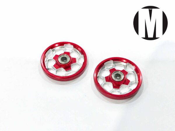 MRH-13 (HG 19mm Aluminum Ball-Race Rollers Ringless/Red)