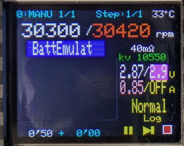 BattEmulate実行中