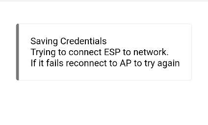 Saving Credentials画面